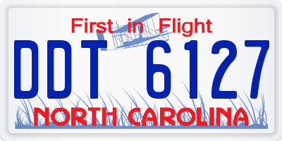 NC license plate DDT6127