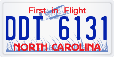 NC license plate DDT6131