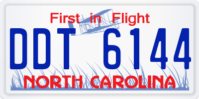 NC license plate DDT6144