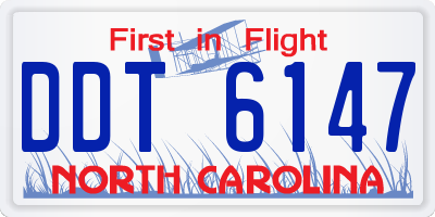 NC license plate DDT6147