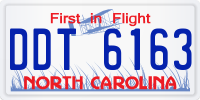 NC license plate DDT6163
