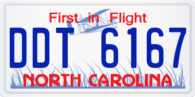 NC license plate DDT6167