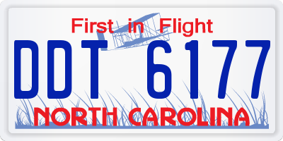 NC license plate DDT6177