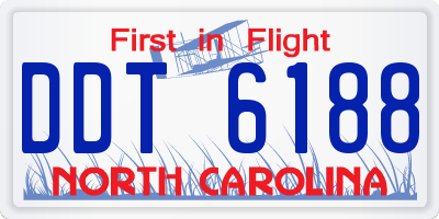 NC license plate DDT6188