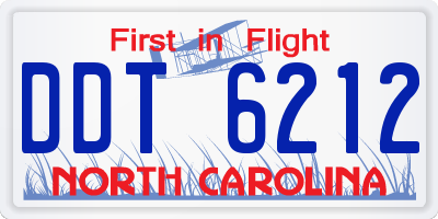 NC license plate DDT6212