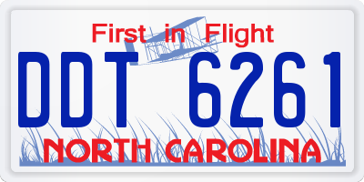 NC license plate DDT6261