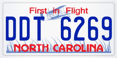 NC license plate DDT6269