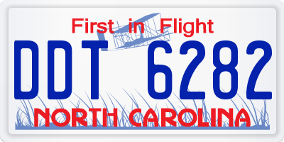 NC license plate DDT6282