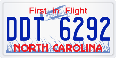 NC license plate DDT6292