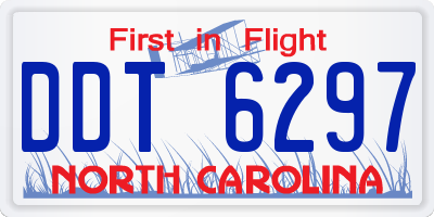 NC license plate DDT6297