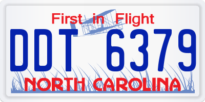 NC license plate DDT6379