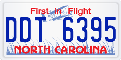 NC license plate DDT6395