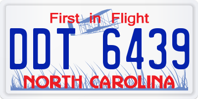 NC license plate DDT6439