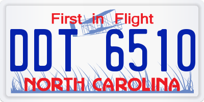 NC license plate DDT6510