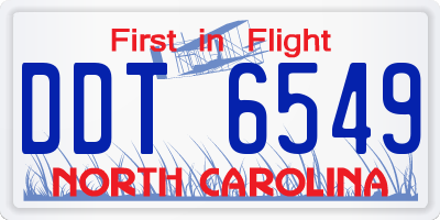 NC license plate DDT6549
