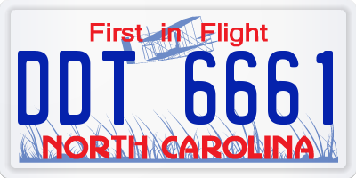 NC license plate DDT6661