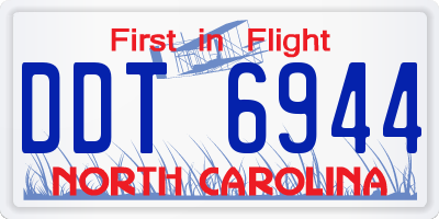 NC license plate DDT6944