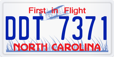 NC license plate DDT7371