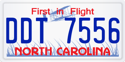 NC license plate DDT7556