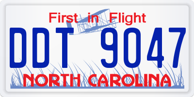 NC license plate DDT9047