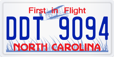 NC license plate DDT9094