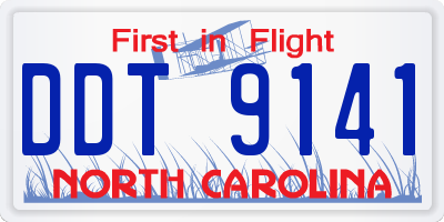 NC license plate DDT9141