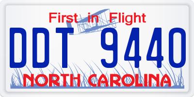 NC license plate DDT9440