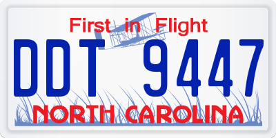 NC license plate DDT9447