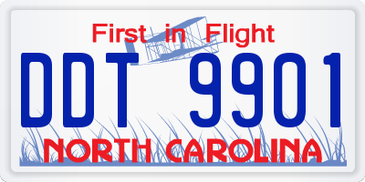 NC license plate DDT9901
