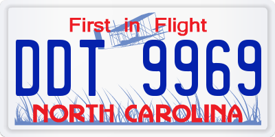 NC license plate DDT9969
