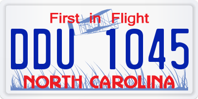 NC license plate DDU1045