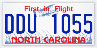 NC license plate DDU1055