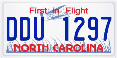 NC license plate DDU1297