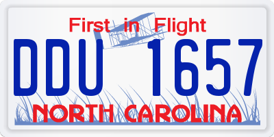 NC license plate DDU1657