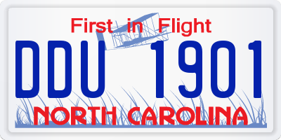 NC license plate DDU1901