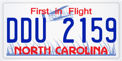 NC license plate DDU2159