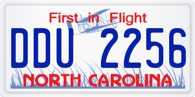 NC license plate DDU2256