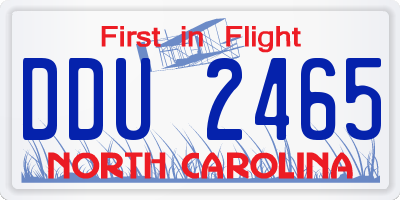 NC license plate DDU2465
