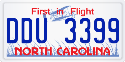 NC license plate DDU3399
