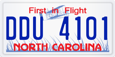 NC license plate DDU4101
