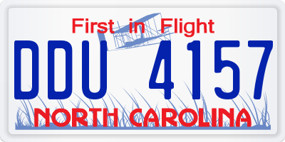 NC license plate DDU4157