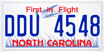 NC license plate DDU4548