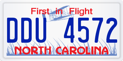 NC license plate DDU4572