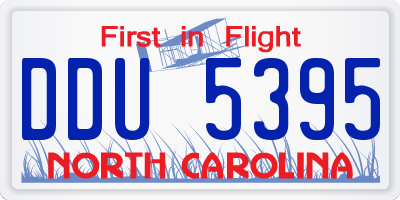 NC license plate DDU5395