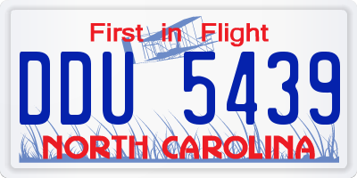 NC license plate DDU5439