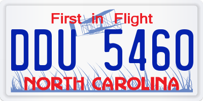 NC license plate DDU5460
