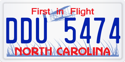 NC license plate DDU5474