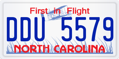 NC license plate DDU5579