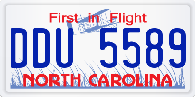 NC license plate DDU5589