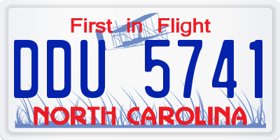 NC license plate DDU5741